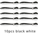 10 unidades - Isca biónica de Loach 2g/6g, Isca de silicone macio com cauda oscilante, Mini Isca Artificial Wobbler para pesca no mar, Isca para Lúcio e Robalo