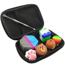 1 conjunto de recipientes de silicone antiaderentes, caixa de armazenamento de óleo, creme facial, maquiagem, estojo de várias capacidades