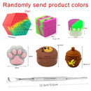 1 conjunto de recipientes de silicone antiaderentes, caixa de armazenamento de óleo, creme facial, maquiagem, estojo de várias capacidades