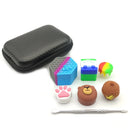 1 conjunto de recipientes de silicone antiaderentes, caixa de armazenamento de óleo, creme facial, maquiagem, estojo de várias capacidades